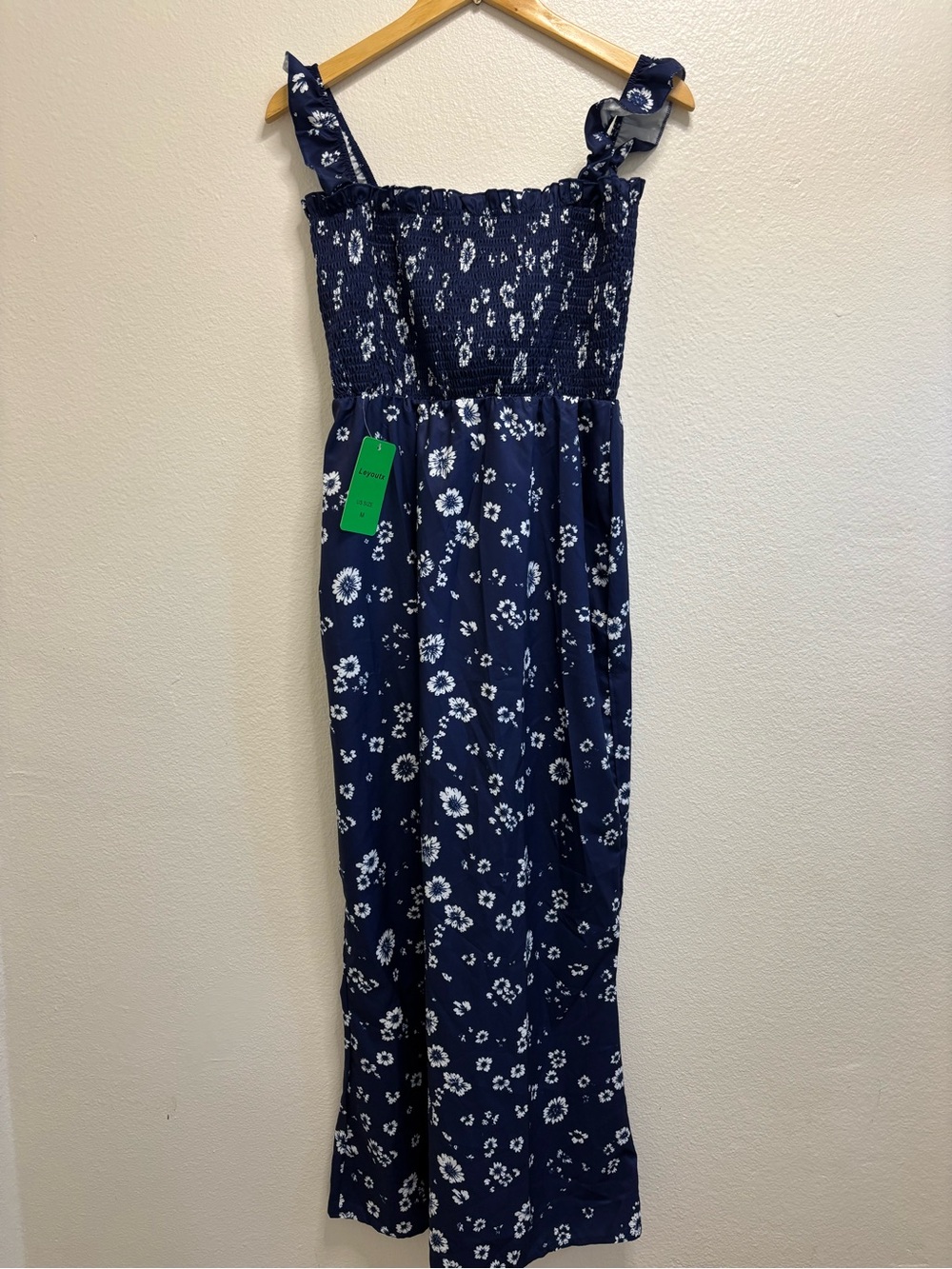 REVOLVE Navy Blue Floral Maxi Dress